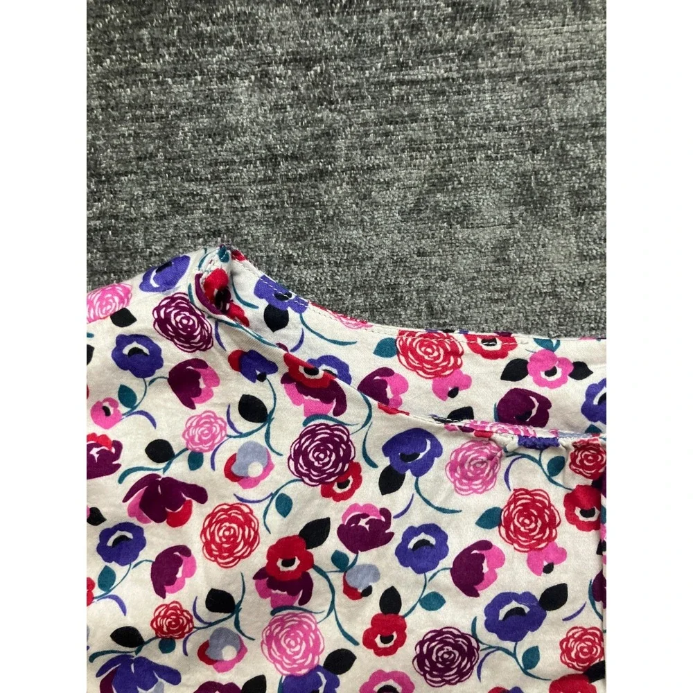 Tea Collection Mini Dress‎ Girls 8 Multicolor Floral Ruffle Sleeve Keyhole Back